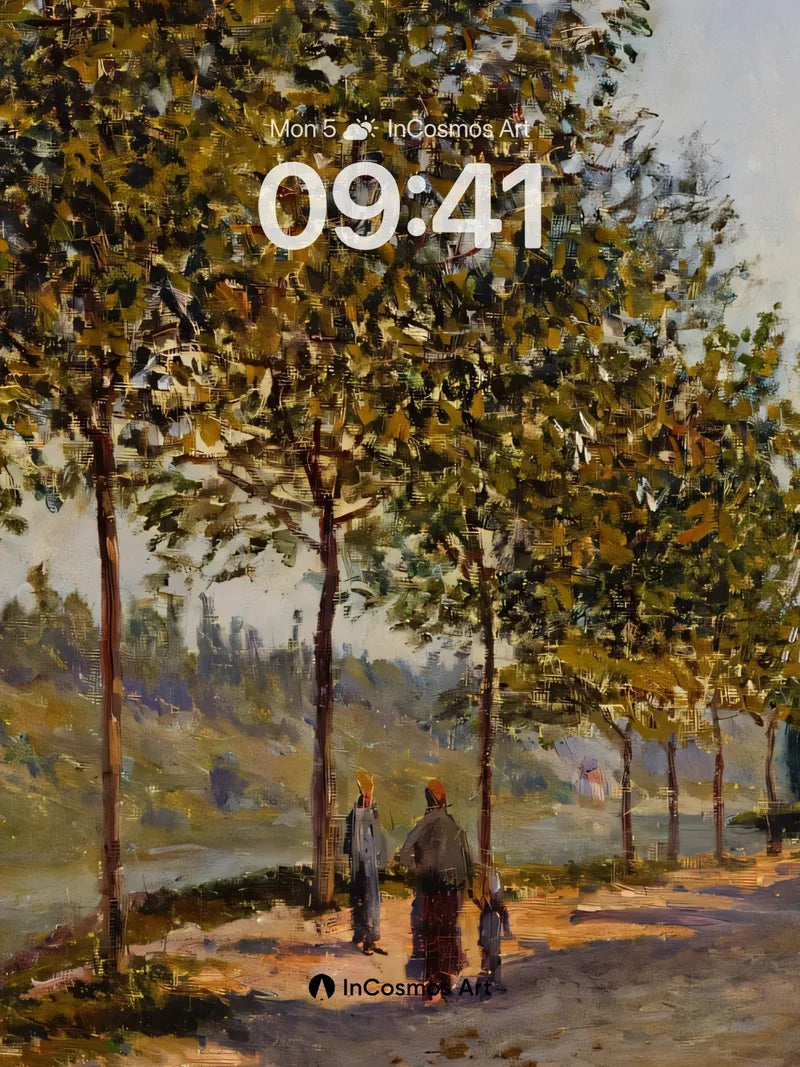 Golden Hush Wallpaper with Autumn Pathways