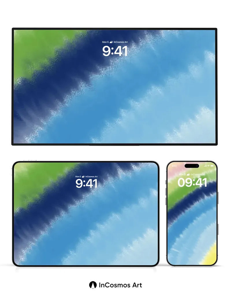 Whispering Rainbow Wallpaper with Soft Cloud Edges