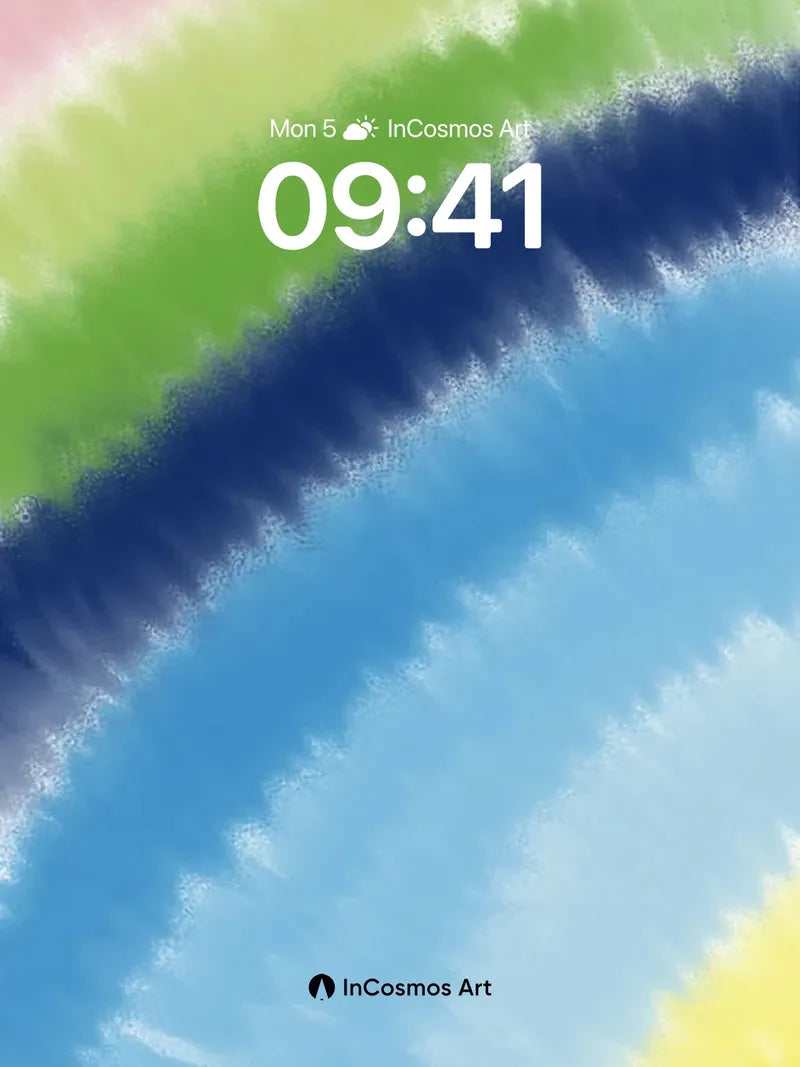 Whispering Rainbow Wallpaper with Soft Cloud Edges