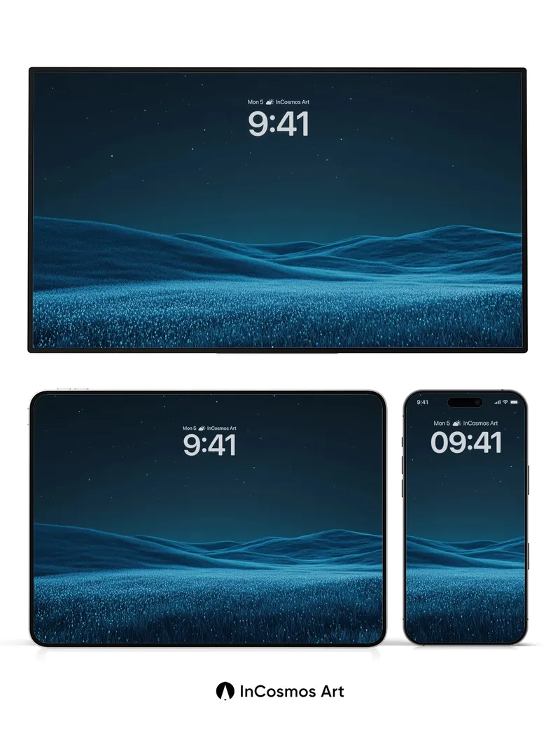 Stellar Dunes Wallpaper with Whispering Grass