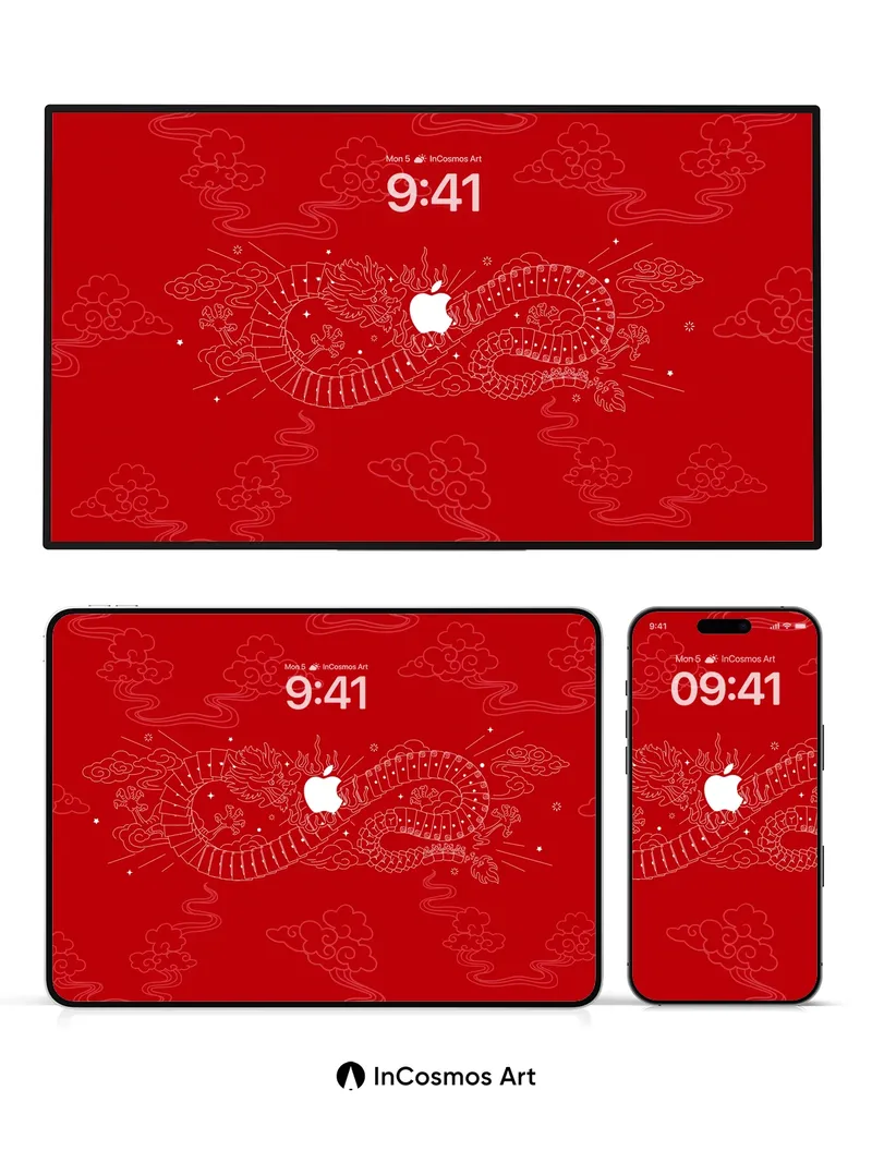 Dragon's Breath Wallpaper with Apple Core