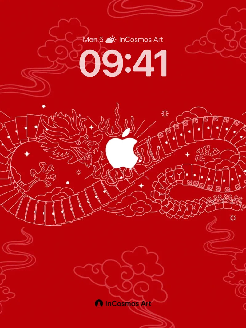 Dragon's Breath Wallpaper with Apple Core