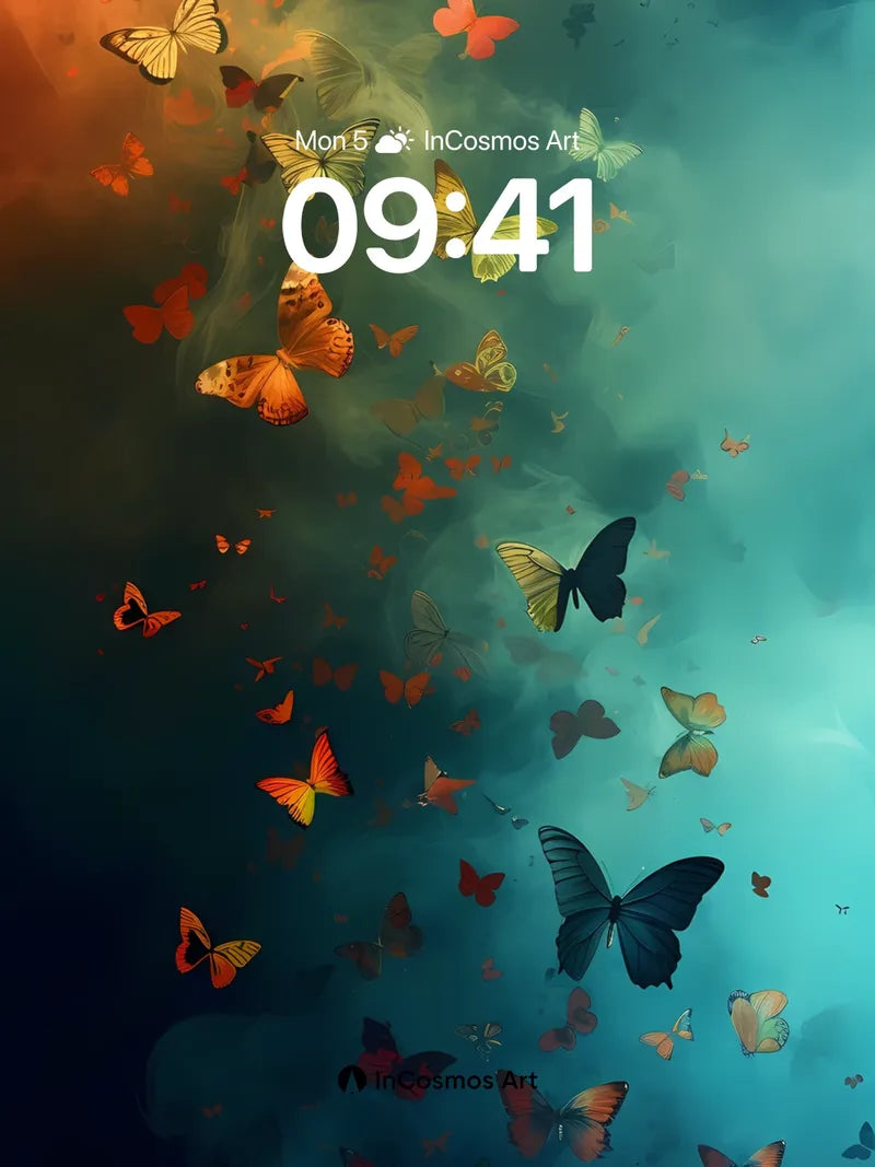 Luminous Drift Wallpaper with Ethereal Butterflies