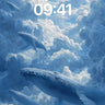 Celestial Whale Wallpaper in Cloud Sea wallpaper for iPhone, iPad & Mac