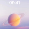 Serene Saturn Wallpaper with Ethereal Rings wallpaper for iPhone, iPad & Mac