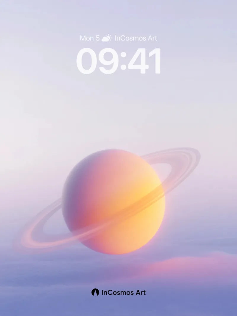 Serene Saturn Wallpaper with Ethereal Rings