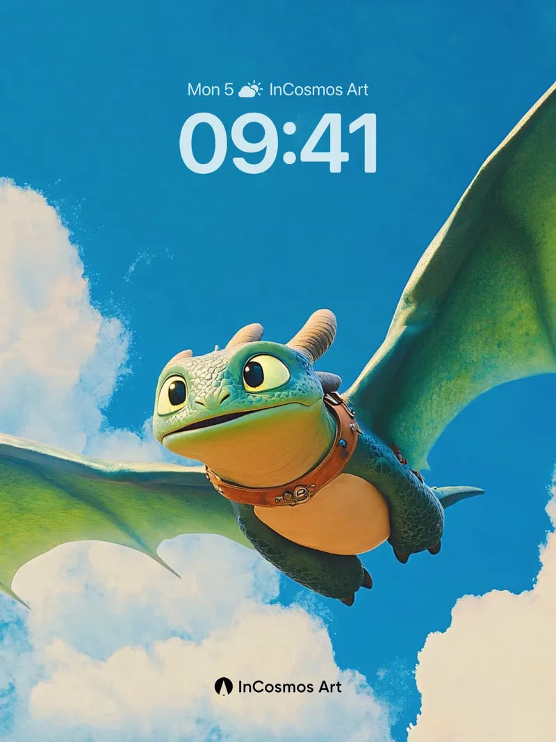 Skyward Flight Wallpaper with Dragon Wings