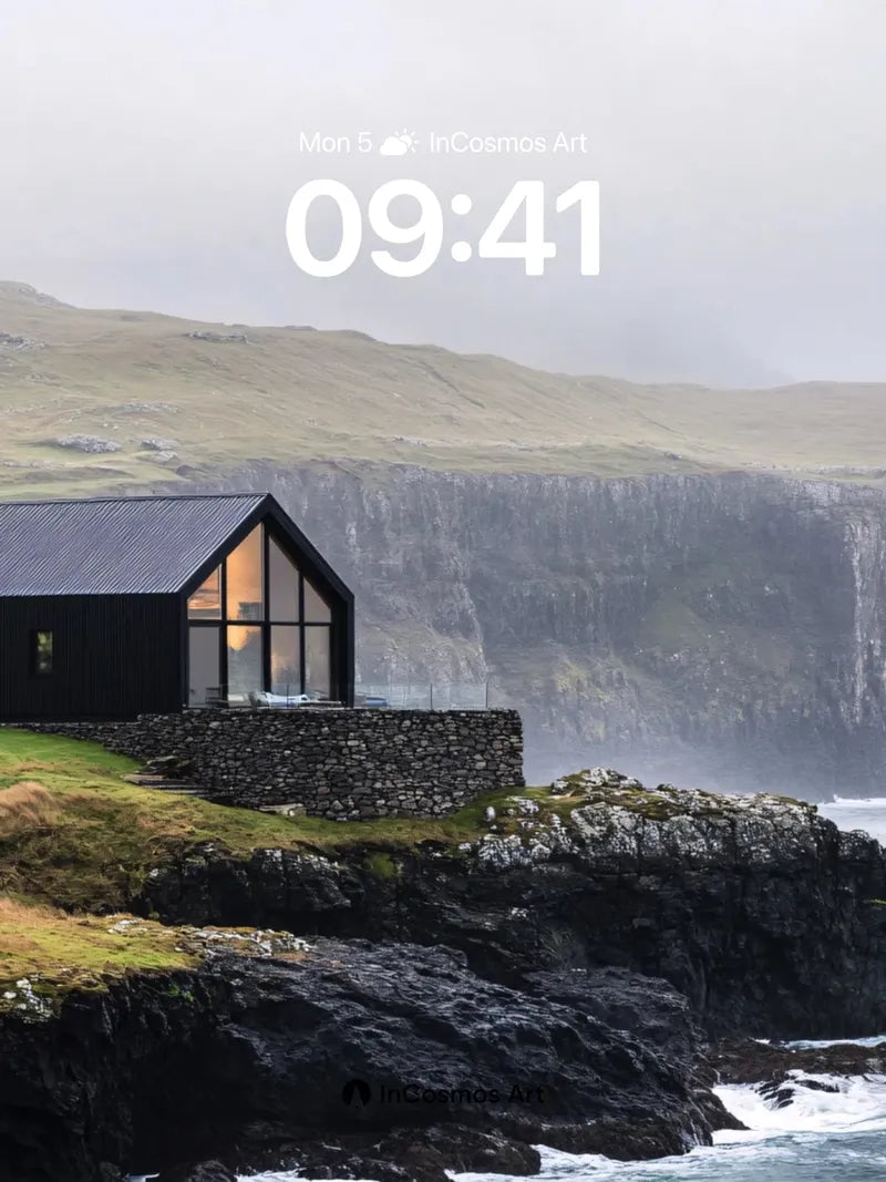 Serenity Cove Wallpaper with Stone Embrace