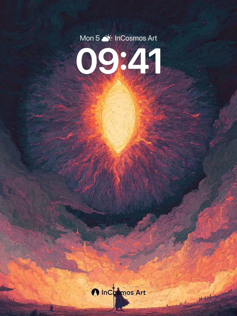 Eternal Eye Wallpaper with Fiery Veil