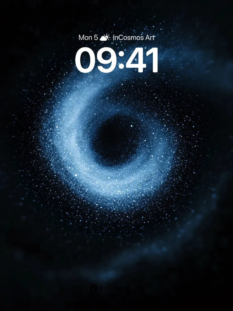 Cosmic Spiral Wallpaper with Starlit Vortex