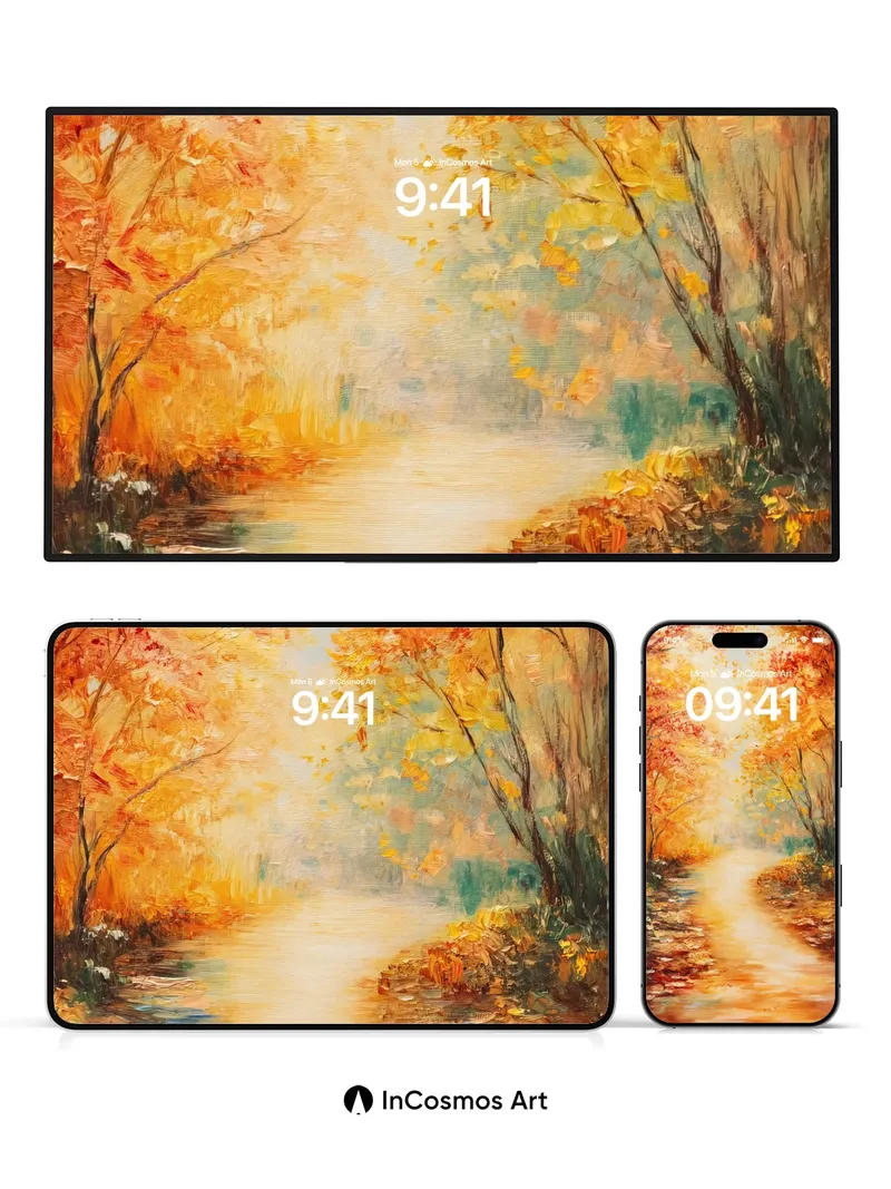 Golden Hush Wallpaper with Autumn Whispers