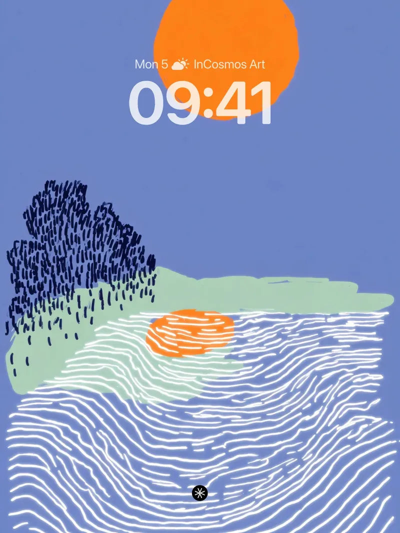 Serene Sunlit Waves Wallpaper wallpaper for iPhone, iPad & Mac
