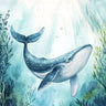 Serenity Whale Wallpaper with Ocean Light wallpaper for iPhone, iPad & Mac