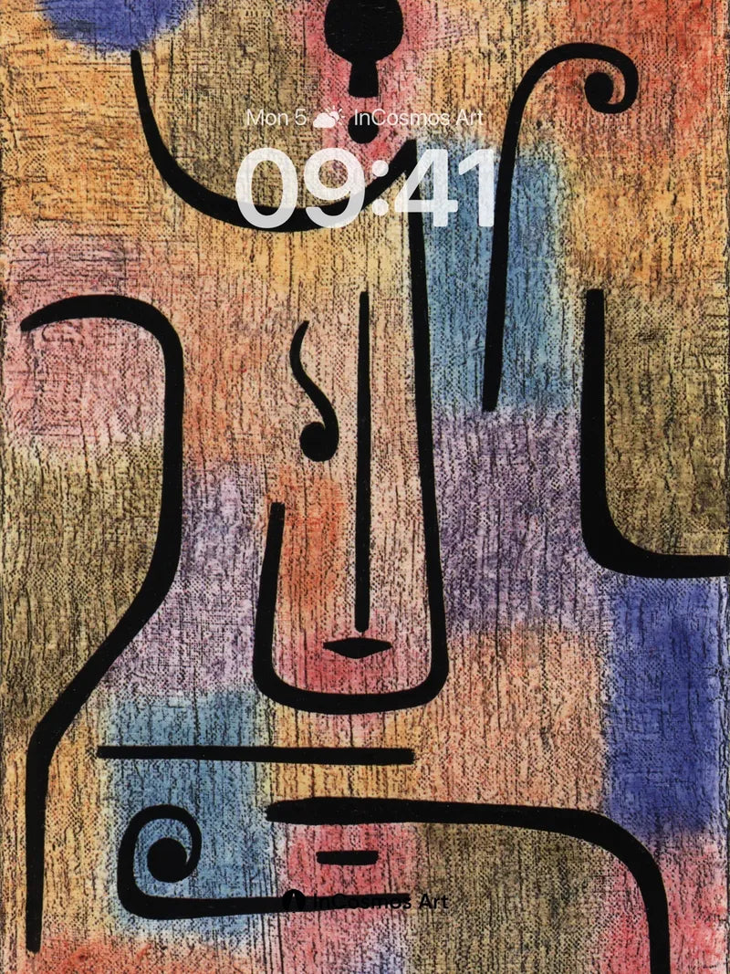 Whispering Lines Wallpaper with Mystic Forms