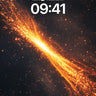 Cosmic Ember Wallpaper with Starlit Veil wallpaper for iPhone, iPad & Mac