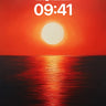 Crimson Horizon Wallpaper with Sunlit Reflections wallpaper for iPhone, iPad & Mac