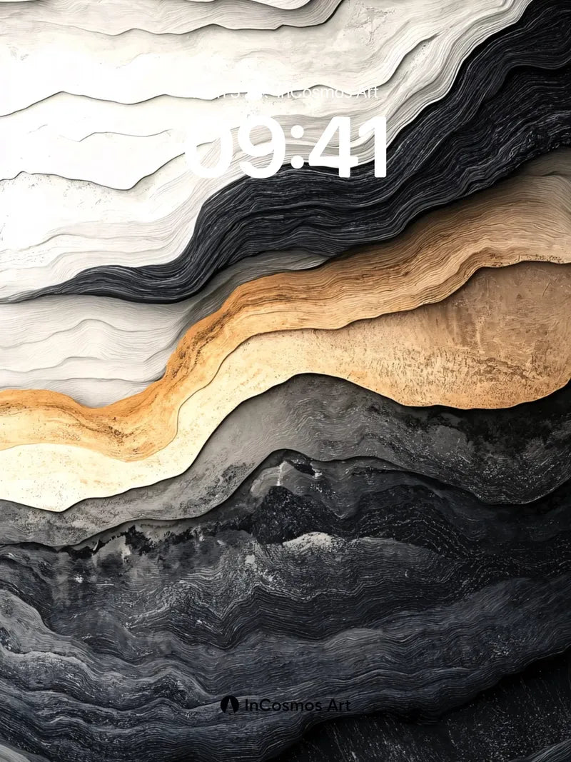 Stone Pulse Wallpaper with Golden Vein