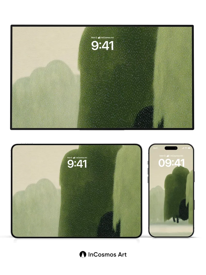 Mist-veiled Forest Wallpaper with Whispering Canopy