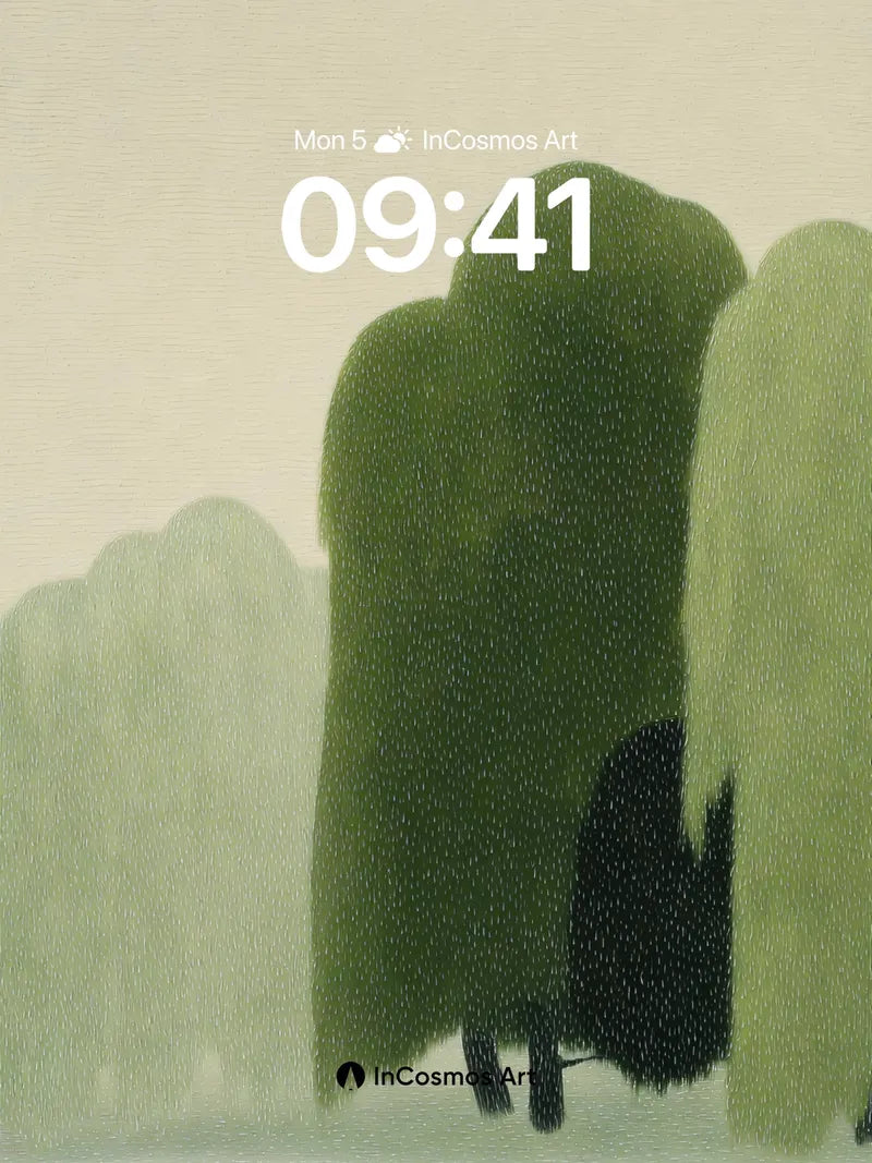 Mist-veiled Forest Wallpaper with Whispering Canopy