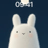 Moonlit Fluff Wallpaper with Gentle Gaze wallpaper for iPhone, iPad & Mac