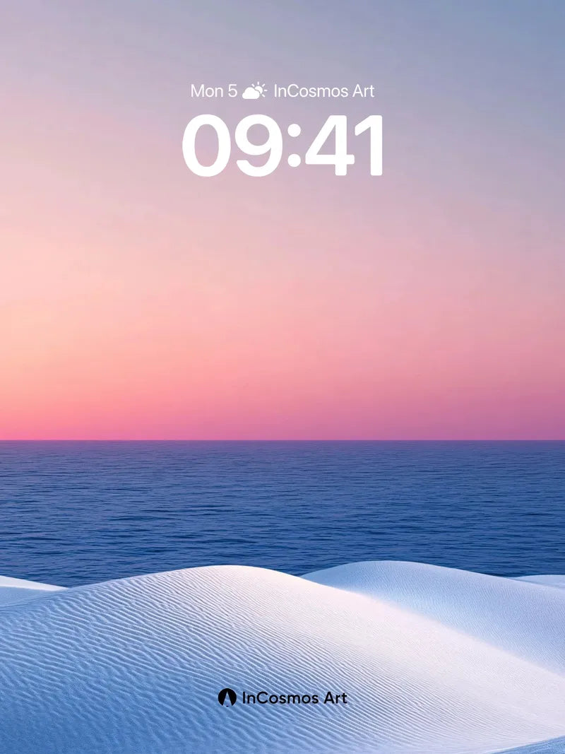 Serenity Dune Wallpaper with Ocean Horizon