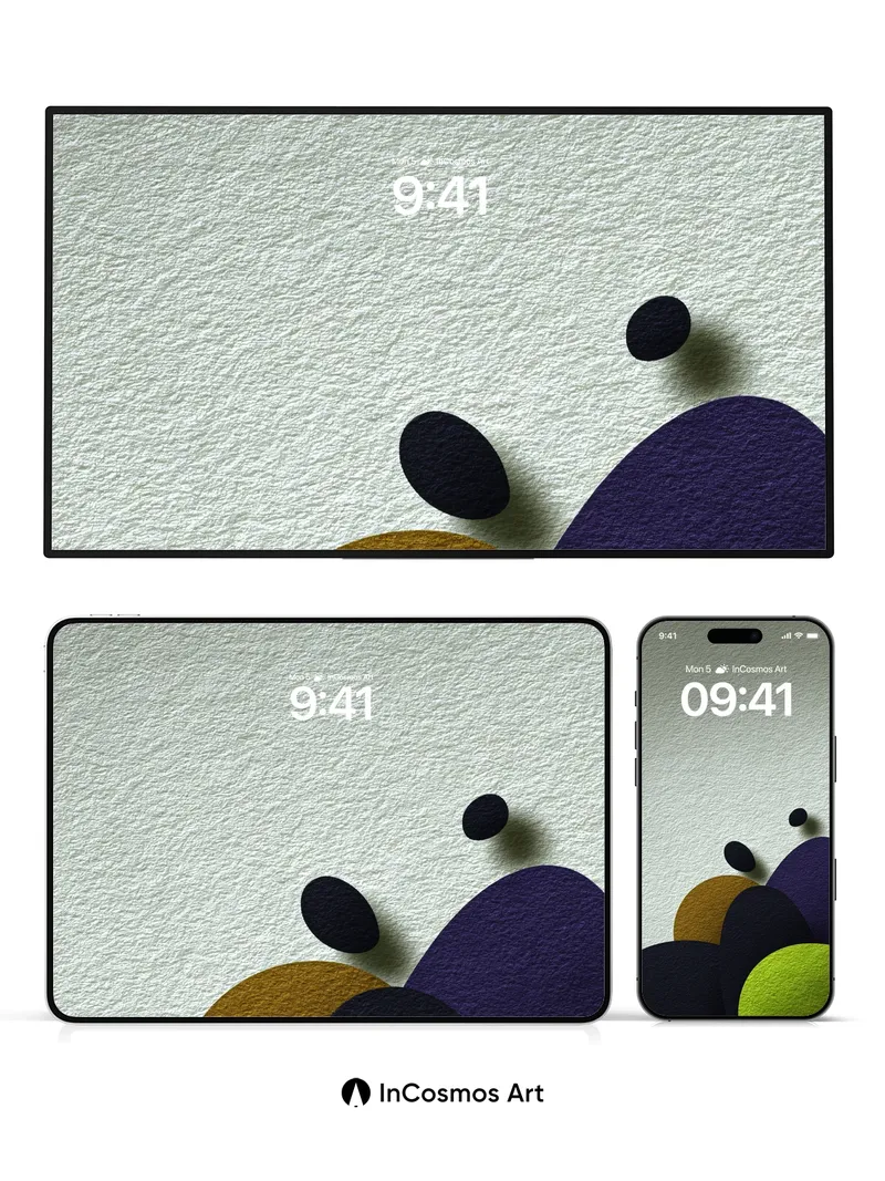 Silent Geometry Wallpaper with Textured Hues