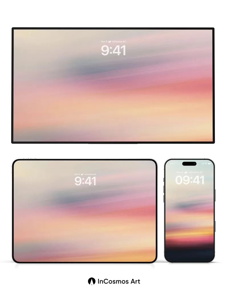 Velvet Horizon Wallpaper with Ethereal Light Trails