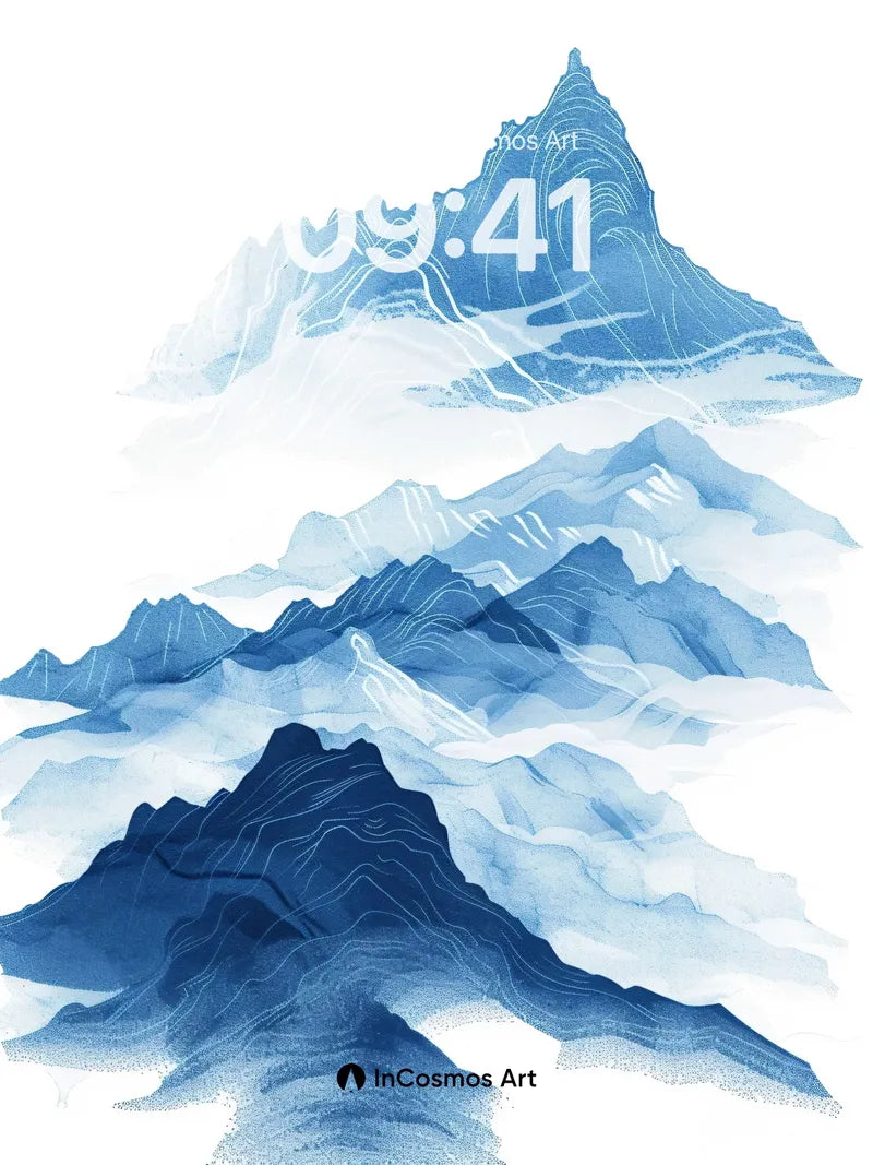 Calm Mountain Haze Wallpaper with Floating Peaks