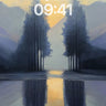 Misty Echo Wallpaper with Silent Trees wallpaper for iPhone, iPad & Mac
