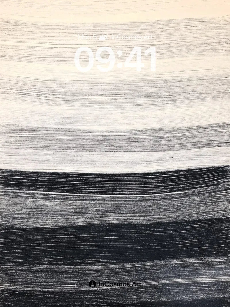 Silent Horizon Wallpaper with Brushstroke Depth