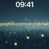 Stellar Meadow Wallpaper with Floating Light wallpaper for iPhone, iPad & Mac