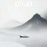 Serenity Mountain Wallpaper with Floating Boat wallpaper for iPhone, iPad & Mac