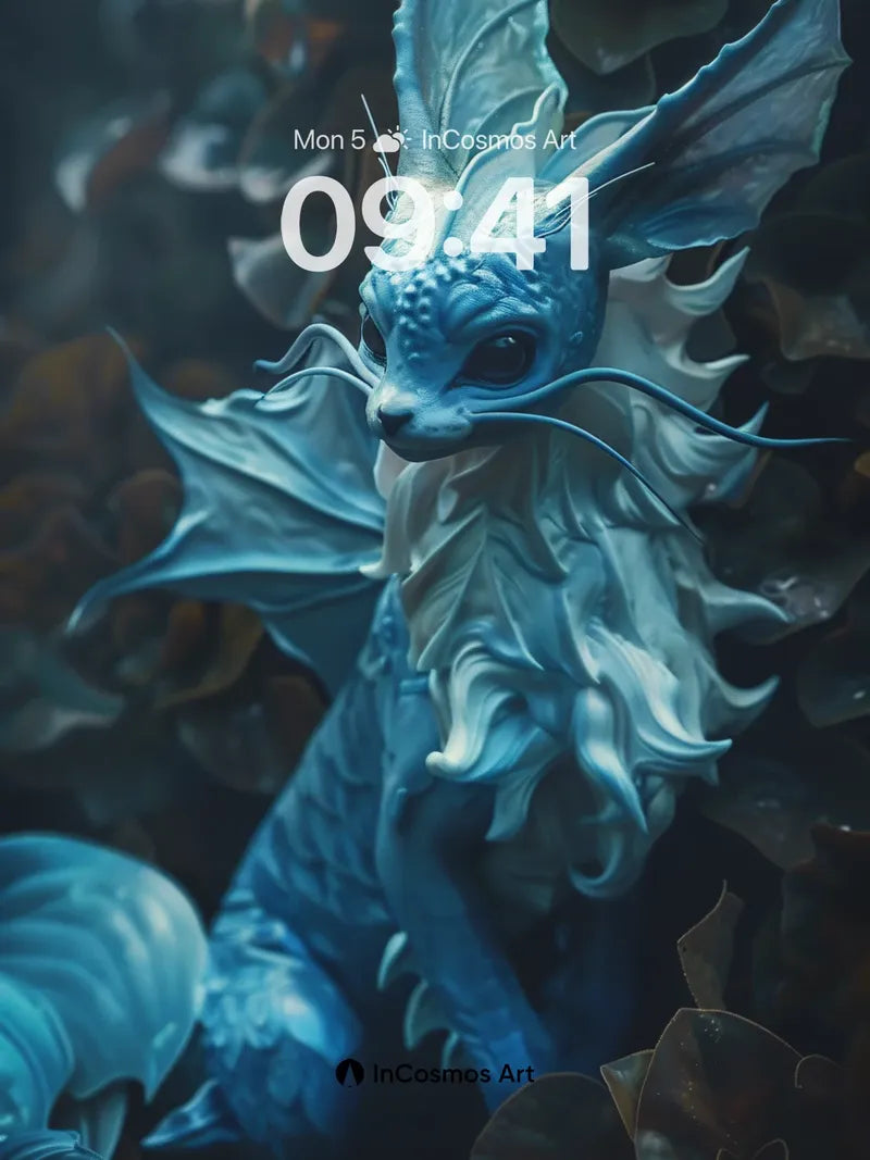 Frostwhisper Dragon Wallpaper with Ethereal Scales