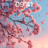Serenity Cherry Bloom Wallpaper with Floating Petals wallpaper for iPhone, iPad & Mac