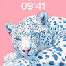 Calm Frost Leopard Wallpaper with Pink Hush wallpaper for iPhone, iPad & Mac