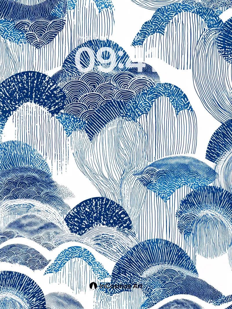 Serenity Wave Wallpaper with Indigo Depth wallpaper for iPhone, iPad & Mac
