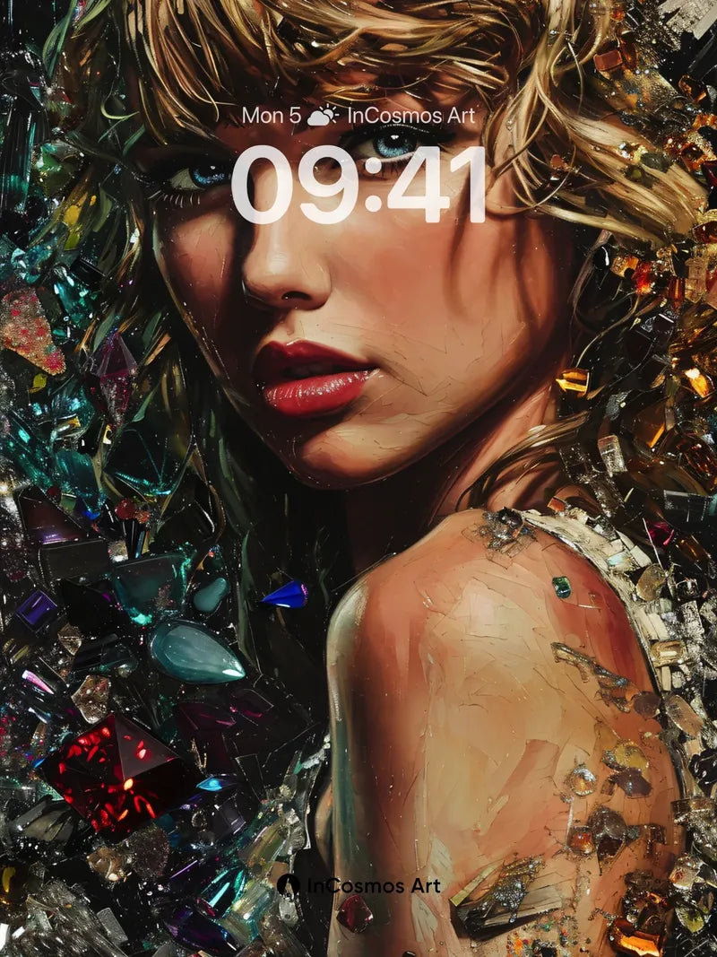 Crystal Veil Wallpaper with Shimmering Fragments wallpaper for iPhone, iPad & Mac