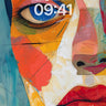 Cubist Flame Wallpaper with Painted Pulse wallpaper for iPhone, iPad & Mac