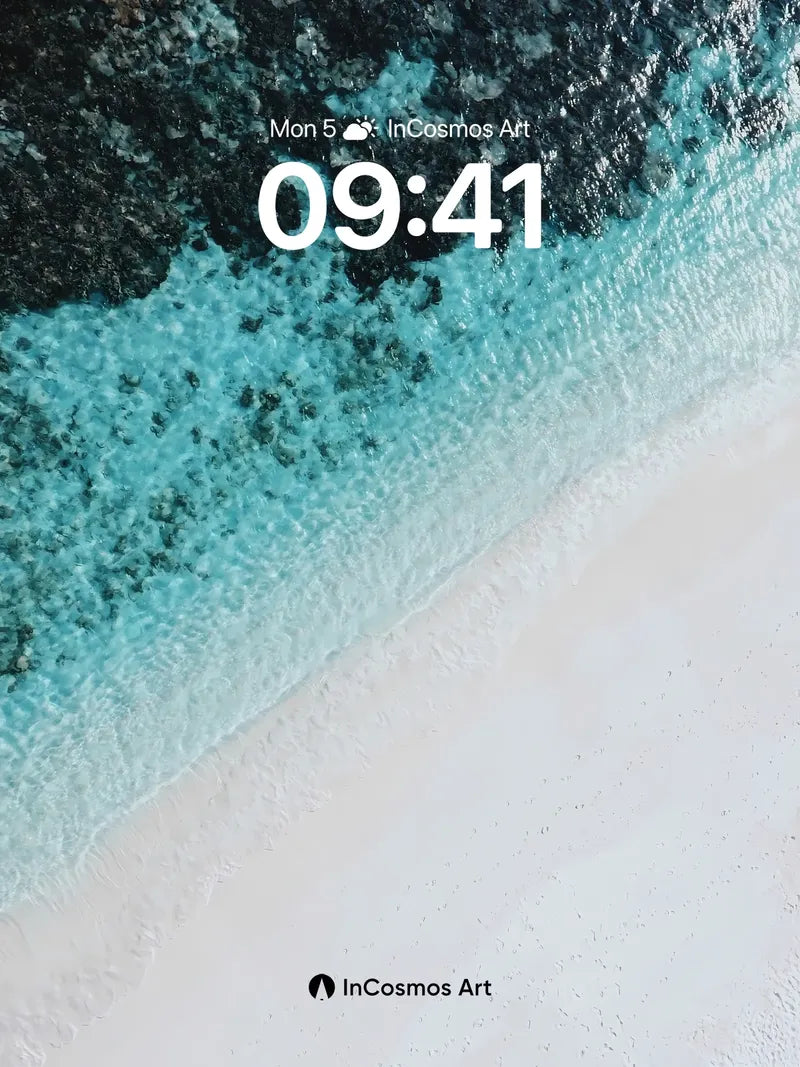 Serenity Shore Wallpaper with Turquoise Embrace