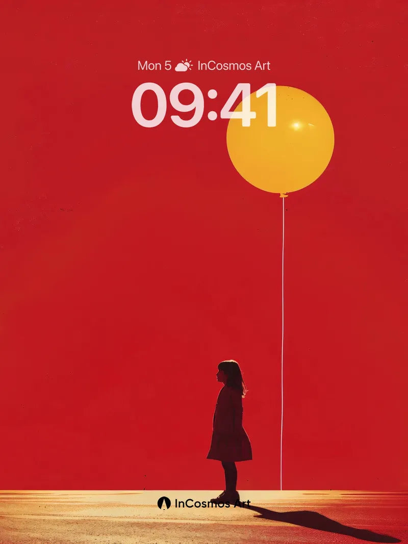 Solitary Echo Wallpaper with Floating Gold Orb