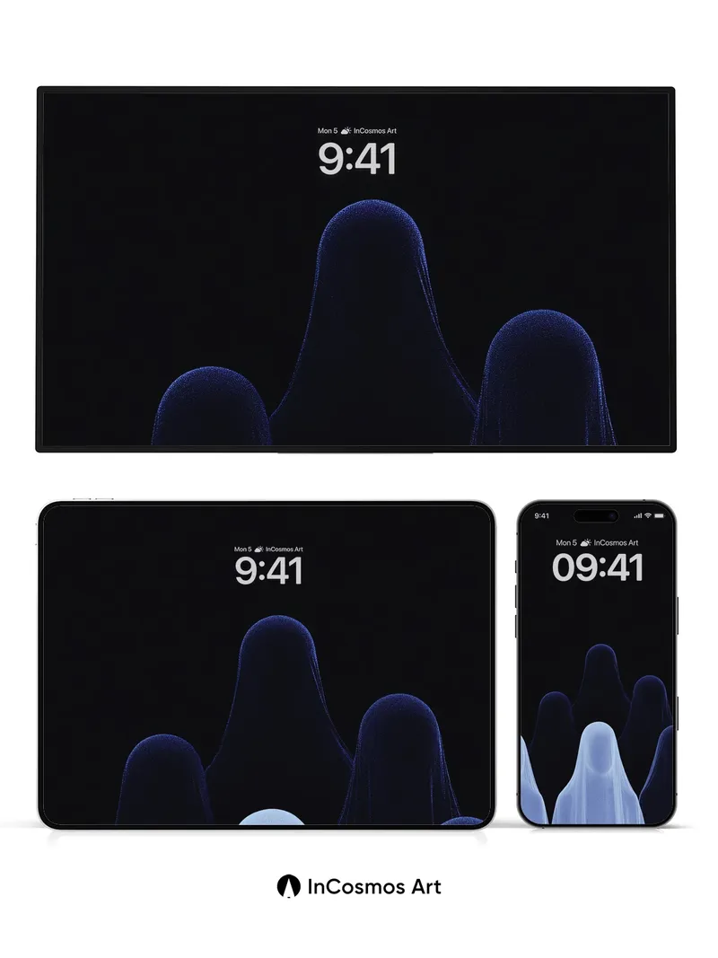 Luminous Veil Wallpaper with Ethereal Forms