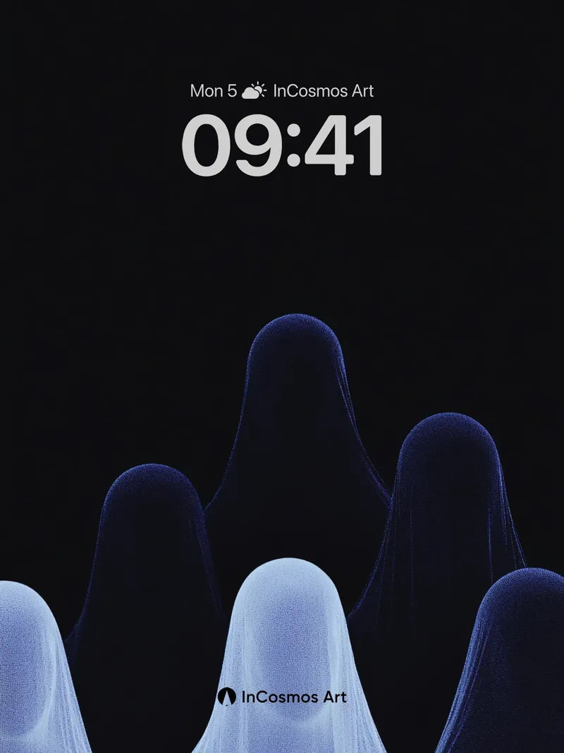 Luminous Veil Wallpaper with Ethereal Forms