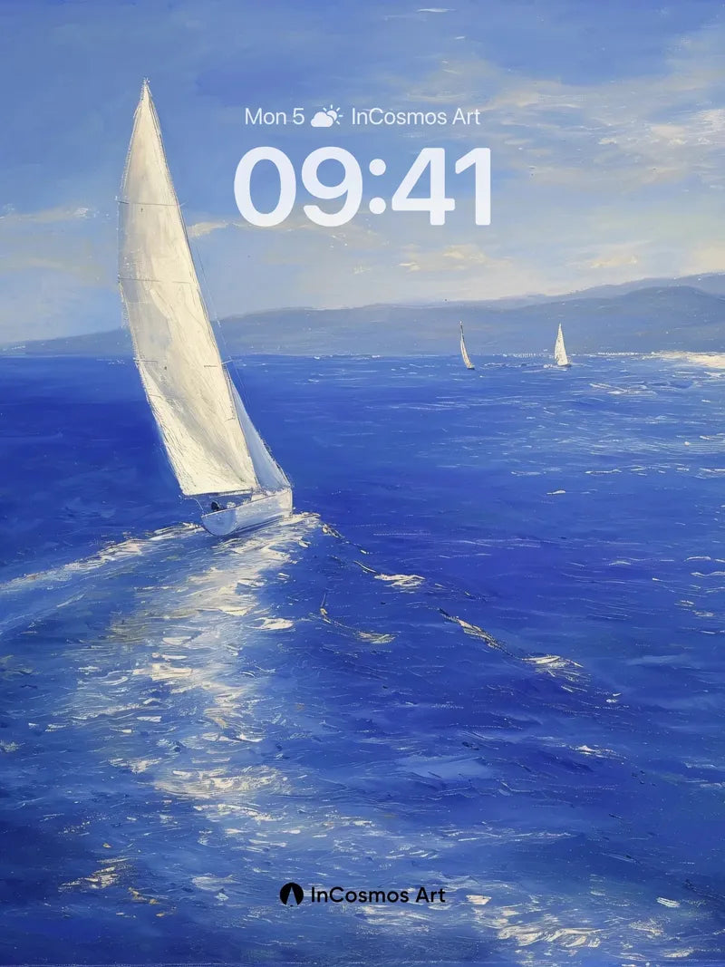 Serenity Sail Wallpaper with Ocean Breath