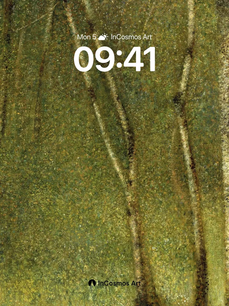 Whispering Bark Wallpaper with Dappled Light wallpaper for iPhone, iPad & Mac