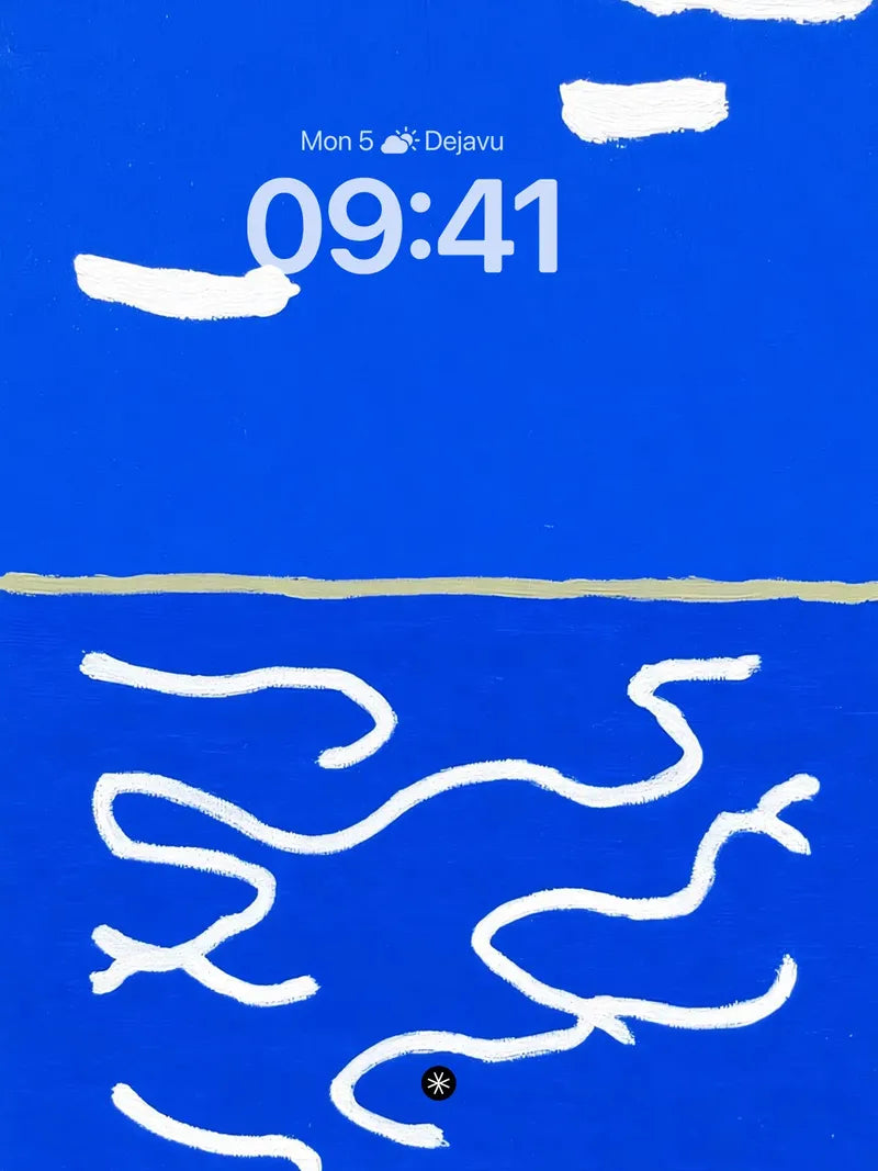 Serene Oceanic Abstract Wallpaper with Fluid Lines wallpaper for iPhone, iPad & Mac