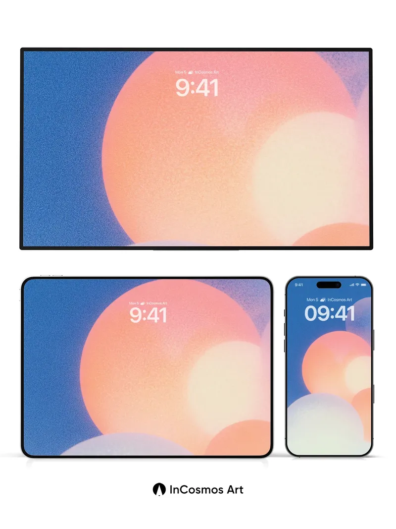 Serene Orb Wallpaper with Soft Gradient Hues