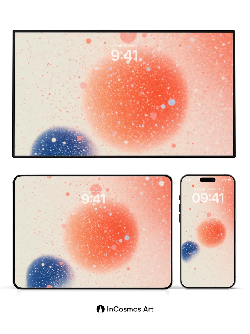 Floating Nebula Wallpaper with Cosmic Speckles