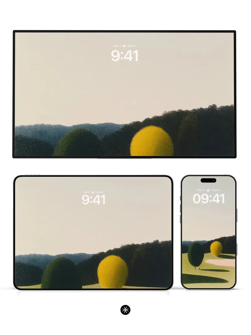 Surreal Gradient Landscape Wallpaper
