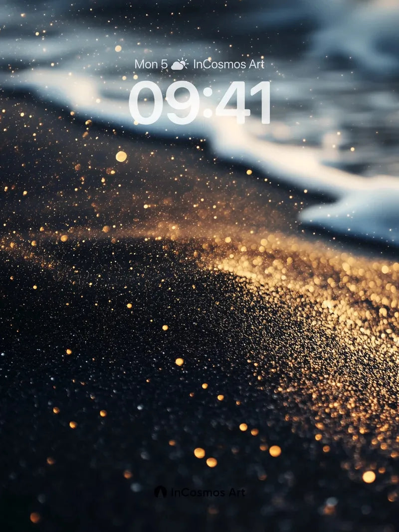 Golden Whisper Wallpaper with Sparkling Sand