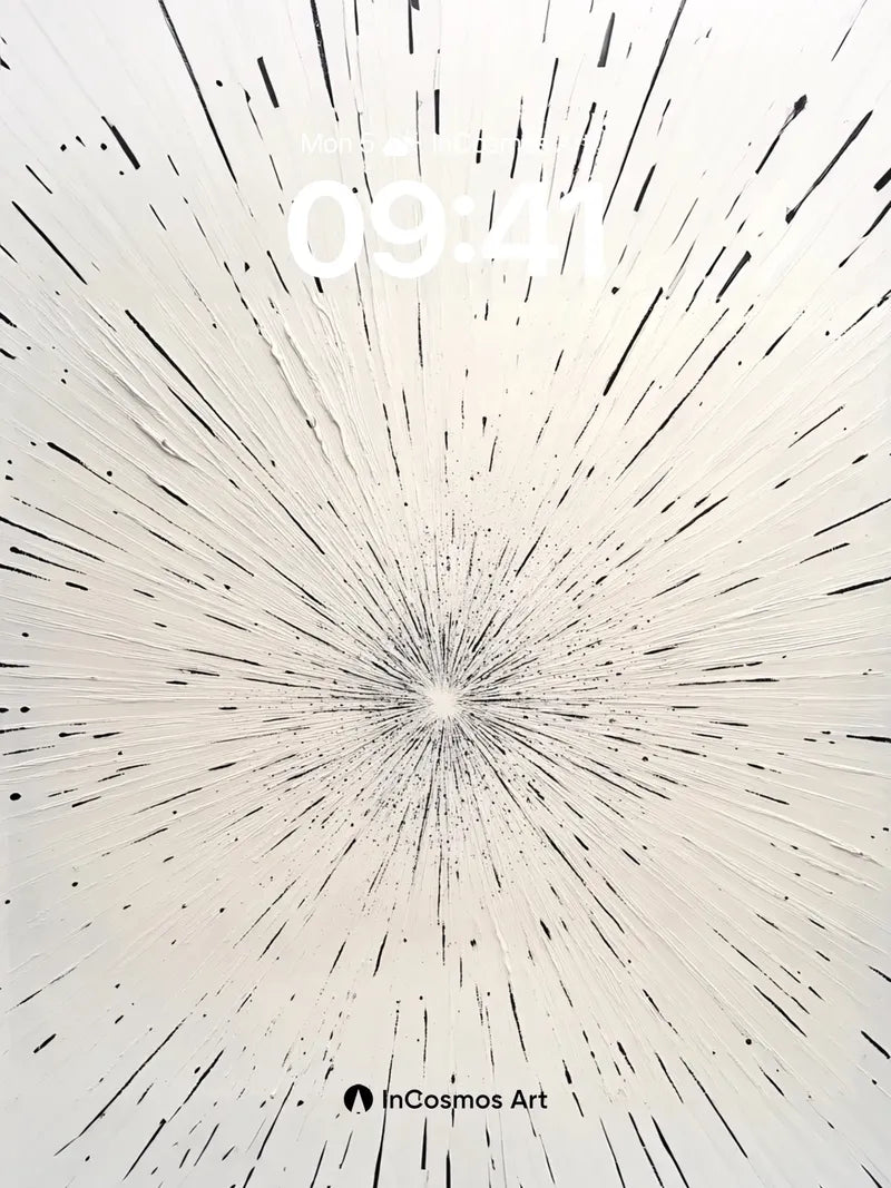 Cosmic Burst Wallpaper with Starfield Motion